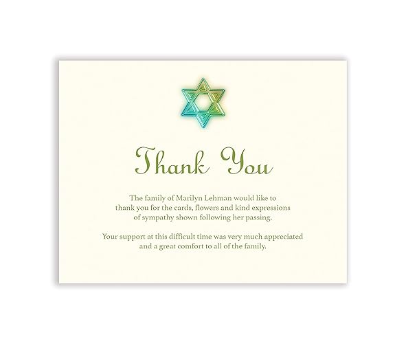 Funeral thank you notes for money picture