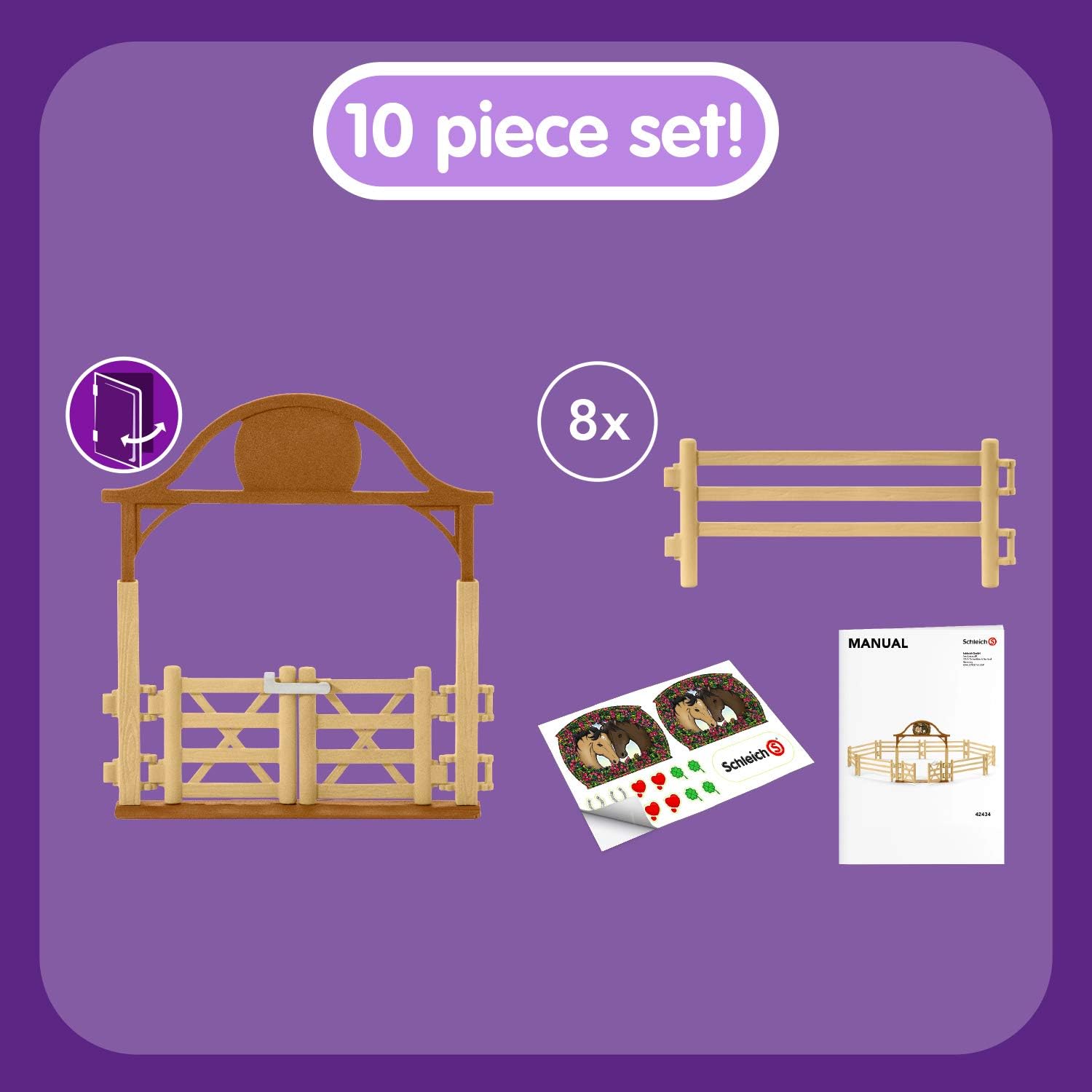 schleich paddock with entry gate