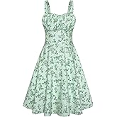 Belle Poque Vintage Floral Dress for Women 2026 Summer A-line Sleeveless Flowy Midi Elegant Wedding Guest Cocktail Dress