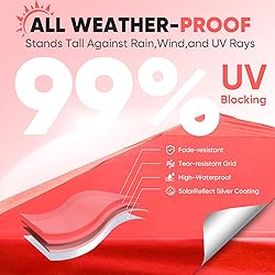 Sekey 10x10 Pop Up Canopy - One-Push Setup, 99% UV