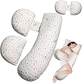 YZCCtixi Pregnancy Pillow for Women - Maternity Pillow for Back Pain Relief & Full Body Support, Soft Sleeping Pillow with Removable Cover for Side Sleepers and Pregnancy