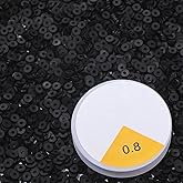 Yochus 4000pcs Black Clay Beads for Jewelry Making,6mm Heishi Polymer Flat Round Disc Spacer Beads for Bracelet Necklace Earring DIY Craft