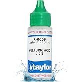 Taylor Technologies R-0009-A, Sulfuric Acid .12N Reagent, 0.75 Ounce | Dropper Refill Tests Total Alkalinity in Pools &amp; Spas, Replace Annually