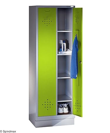 Aufbewahrungsschrank / Spind 2 Abteile / 10 Fächer / gemeinsamer