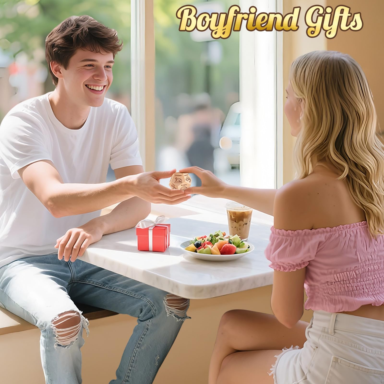 Stocking Stuffers for Men Women, Christmas White Elephant Gifts for Adults Exchange, Winzwon Date Night Food Decision Dice, Anniversary Birthday Couples Valentines Day Gifts for Him Her Boyfriend