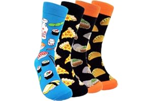 HSELL Mens Funny Pattern Dress Socks Crazy Design Cotton Socks Novelty Gifts for Men