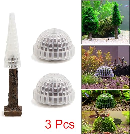 Amazon Com Uxcell 3pcs Brown Plastic Moss Tree Trunk Moss Ball Aquarium Fish Tank Decor Ornament Pet Supplies