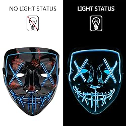 Poptrend Halloween Mask LED Light up Mask for