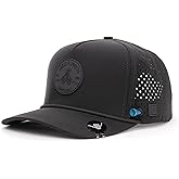 BRIMZ Golf Performance Hat - Tee Holder & Magnetic Ball Marker - Breathable, Sweat & Water Resistant Golfing Snapback Hat