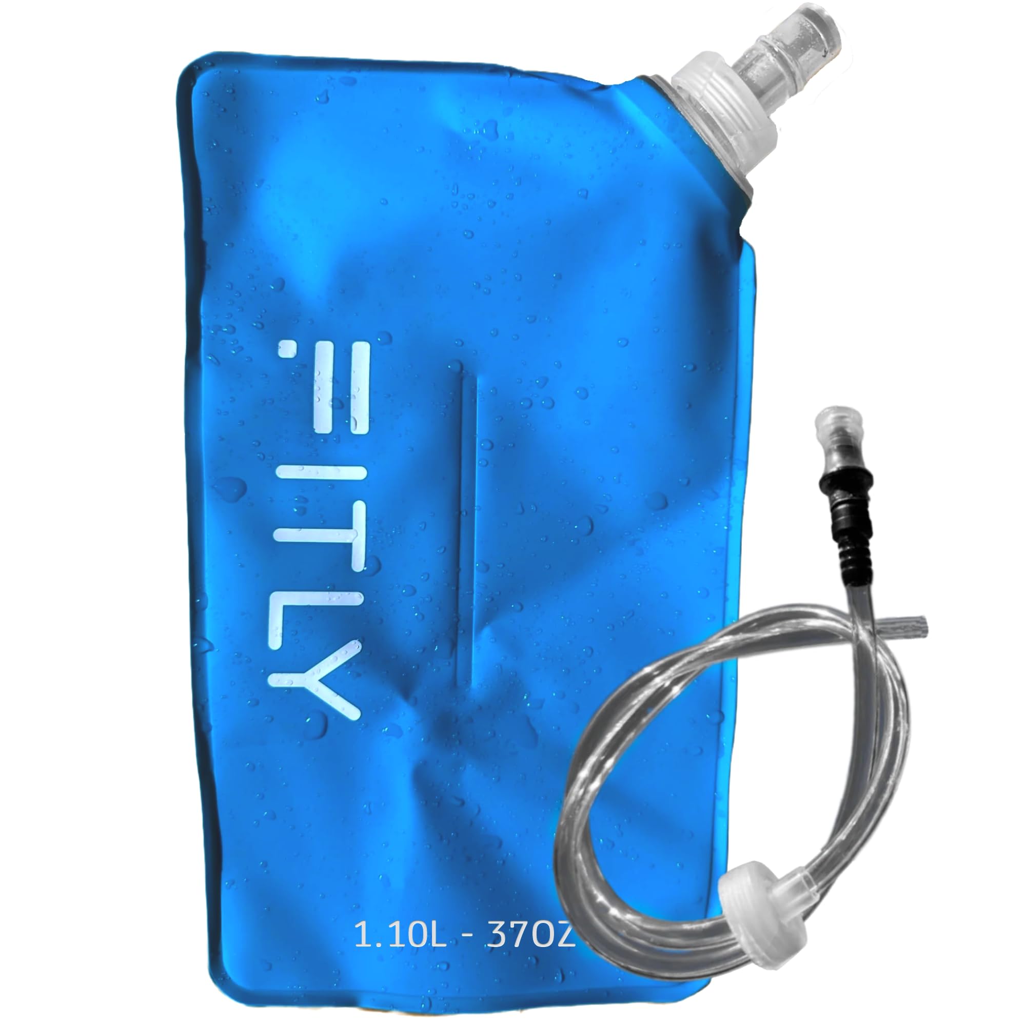 FITLY Soft Water Bladder | Shrink As You Drink Soft Flask for Hydration Pack | Folding Water Bottle Ideal for Running, Hiking, Cycling, Climbing & Rigorous Activity — image 1