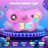 Dislocati LED Stand Karaoke Machine 2 Microphones Bluetooth Kids Gift 3-12 view 8