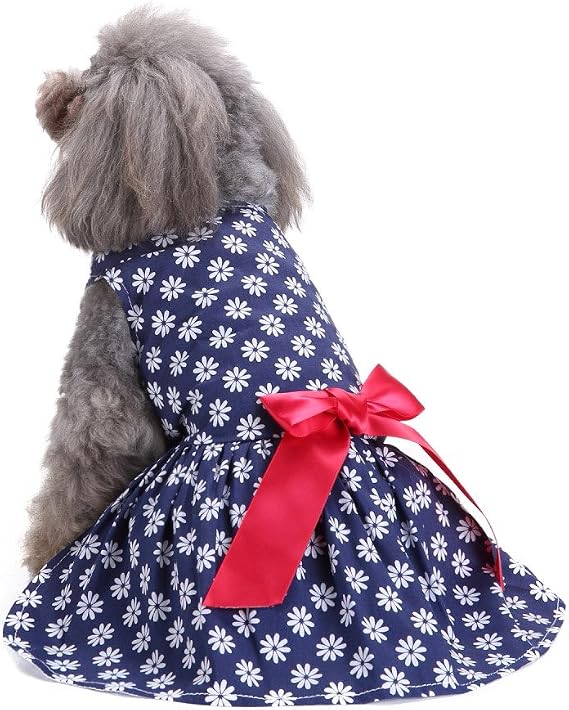 Amazon Co Jp 犬用ドレスワンピースhodarey 犬服 ペット服 かわいい 花柄 蝶結びスカート 犬ワンピース 人気 おしゃれ お姫様 洋服 小型犬 ワンちゃん 仮装 春 夏 秋 お散歩 お出かけウェアに 記念撮影 ペット用 誕生日 コスチューム服 ペット用 上着 腕時計