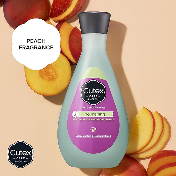 CUTEX NOURISHING NAIL POLISH REMOVER, LEAVES FINGERNAILS & TOENAILS LOOKING HEALTHY, CONTAINS VITAMINS E, 10.1 FL OZ