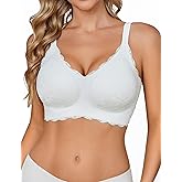Avidlove Women's Seamless Bras Wireless Bra Full Coverage Lace Tshirt Everyday Bra S-3XL
