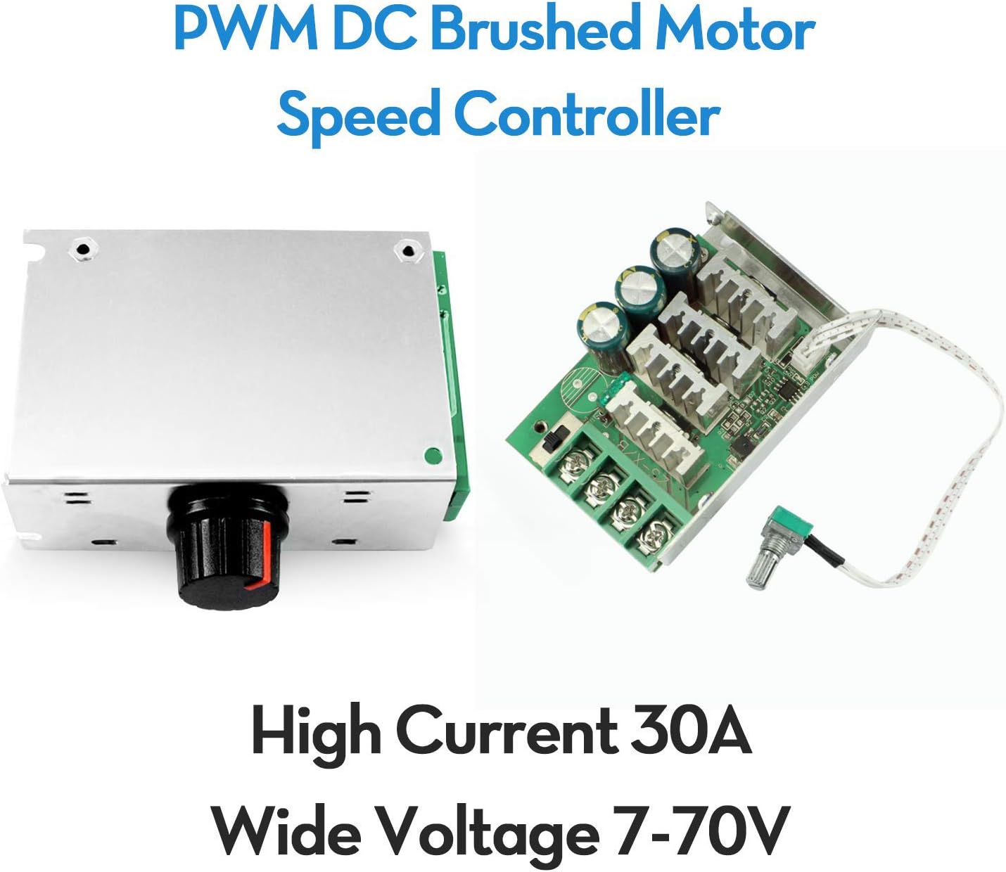 RioRand 7-70V PWM DC Motor Speed Controller Switch 30A - - 