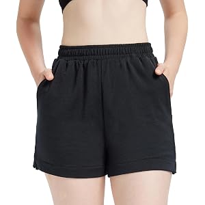 Fussybussy Women's Merino Wool Shorts - Womens Workout Gym Shorts with Pockets