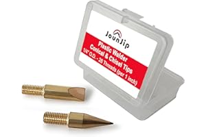 JOUNJIP Plastic Welder Tips 2pc- Plastic Weld Flat Head and Cone Shaped Tips - for JOUNJIP Plastic Welder Tool Kit - 1/4-28 T