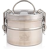 Indian-Tiffin 2 Tier Stainless Steel Large Tiffin Lunch Box