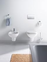 Duravit D-Code Compact Soft Close Toilet Seat Urea Thermoset White Stainless view 7