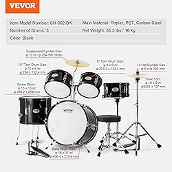 VEVOR Drum Set for Kids, Beginner Junior Drum Kit