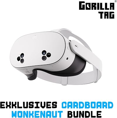 3S 128 GB | VR-Headset – 33% mehr Speicher – Doppelte Grafikleistung – Virtual Reality ohne Kabel – Gorilla Tag Cardboard Monkenaut Bundle – Amazon Exclusive