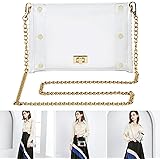 MOETYANG Transparent Clutch Clear Purse Crossbody Shoulder Bags Stadium Approved Bags