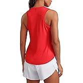 CRZ YOGA Lightweight Workout Tank Tops for Women - Athletic Running Sleeveless Shirts Racerback High Neck T-Shirt