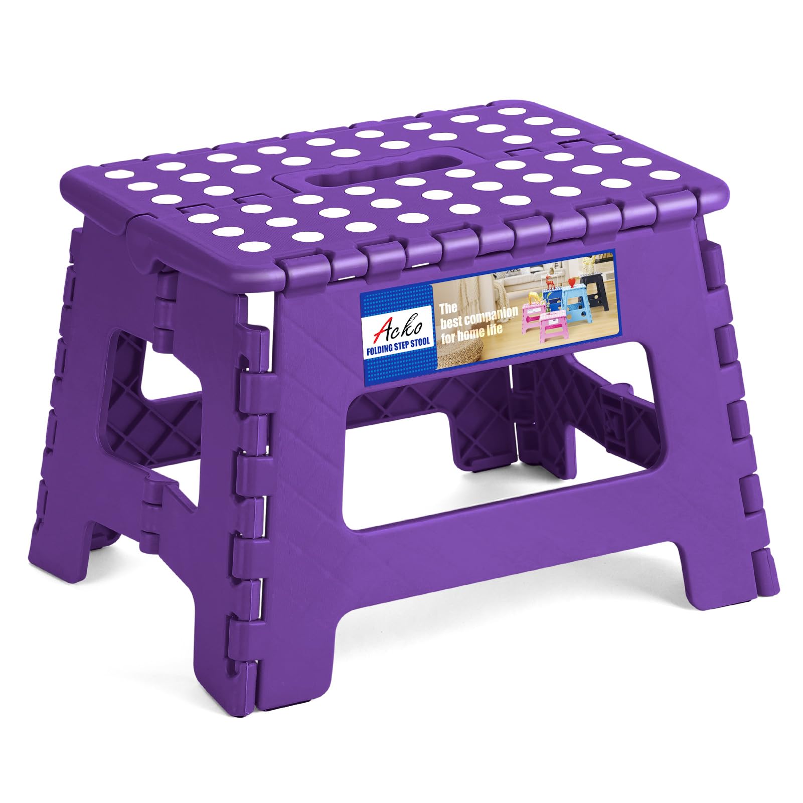 ACKO Folding Step Stool 9 Inch 300 lb