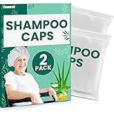WUYUAN 2 Pack Shampoo Caps No Rinse Shampoo Caps Hair Wash Caps Shampoo and Condition Cap for Bedridden Patients, Elderly, Adults