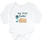 CafePress Baby's First Passover Long Sleeve Infant Bodysuit Cute Long Sleeve Infant Baby Bodysuit Romper