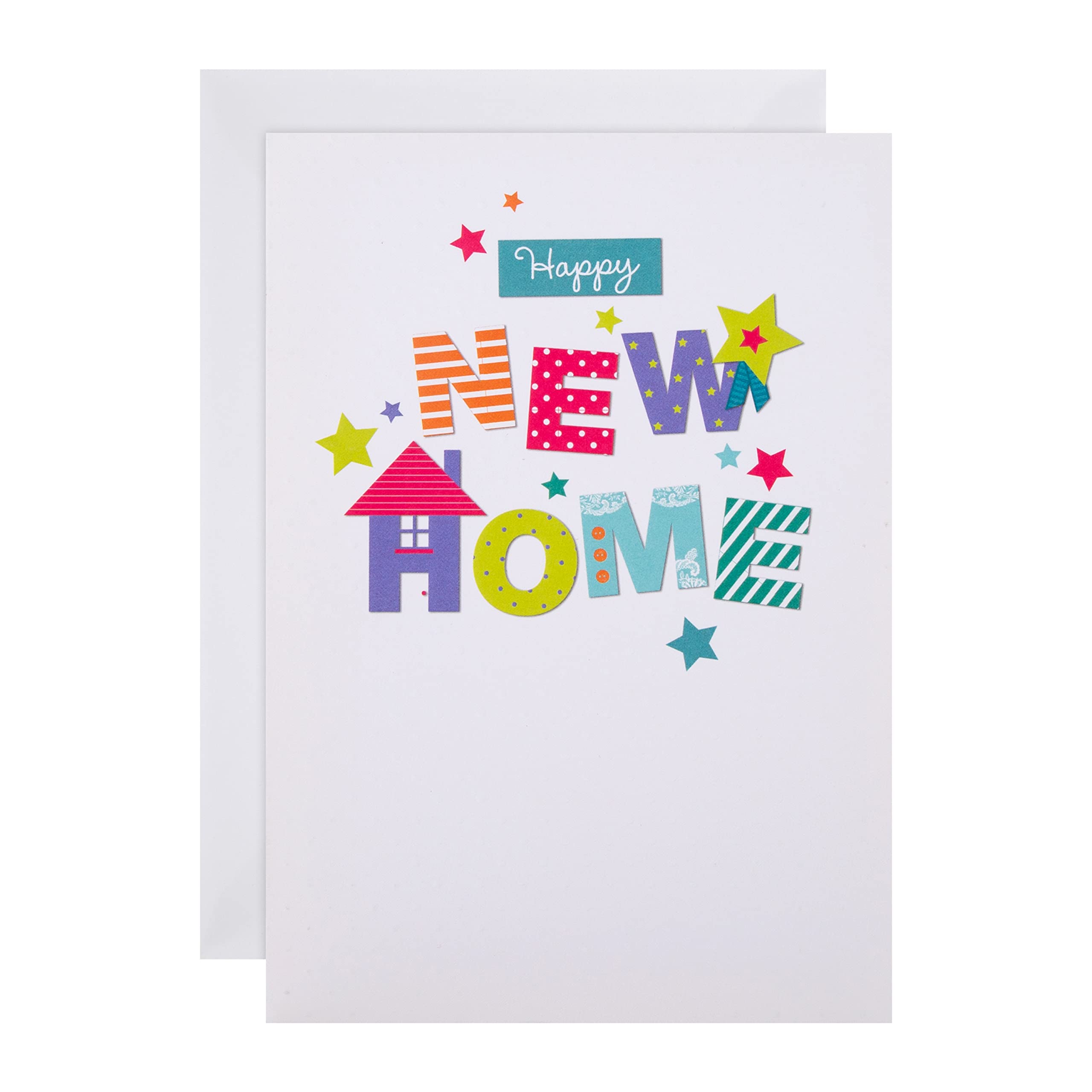 Hallmark New Home Card - Contemporary Stars & Dots Design