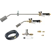 Sievert Industries TI4460 Torch Kit | All-in-One 18" Handle, Neck Tube &amp; Bell, Adjustable 27-60 PSI Regulator, 25 ft UL-Listed Hose &amp; Flint Striker, TI4460