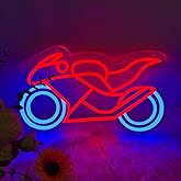 Motorcycle Neon Signs for Wall Decor, Motorcycle Racing Neon Lights for Man Cave Signs for Room Decor, Led Light Up Sign with USB Powered for Boys, Bar, Hotel, VIP Room, Home Decoration