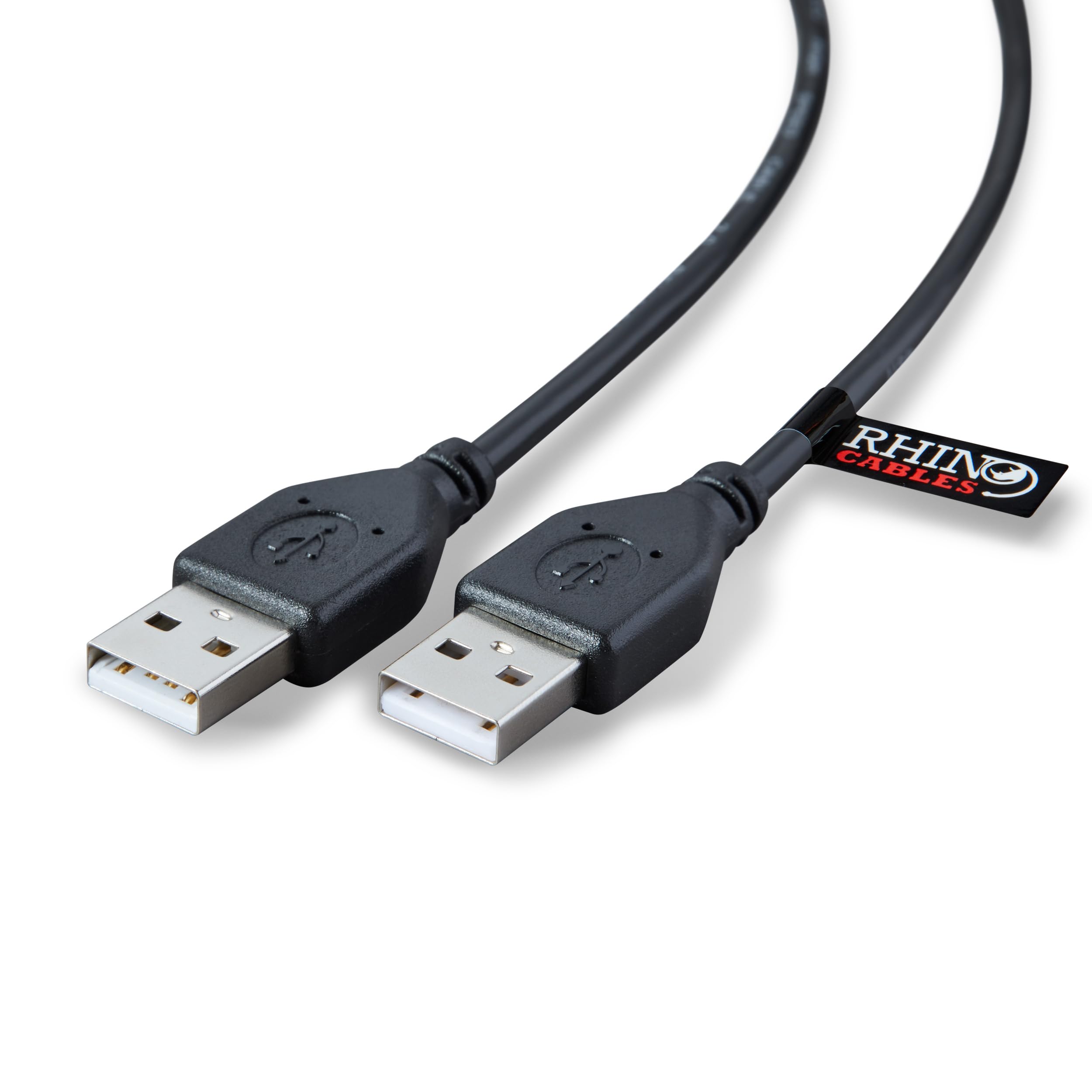 rhinocables USB 2.0 A Extension Cable - High-Speed Durable Male to Male USB to USB A Lead | 5Gbps Transfer Rate, Universal Compatibility for Printers, Keyboards, Scanners, Hard Drives & More (1, 3m)