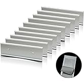 10Pcs Name Plate Holder,2"×8" Wall Mount Office Door Name Plate Holder,Aluminium Alloy Desk Name Plates,Silver