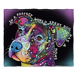 Dawhud Direct Colorful Dog Fleece Blanket for