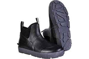 E KAINI Rain Boots for Men Waterproof Men's Deck Boots Fishing Booties Anti-Slip Rubber Boots Ankle Comfort Lightweight Gardening Shoes for Yard Farm Outdoor Work Boating