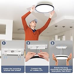 NIORSUN 12 inch Flush Mount LED Ceiling Light