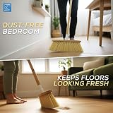 TDBS Bamboo Broom Indoor Floor Brush Natural Bamboo Handle 127cm view 2