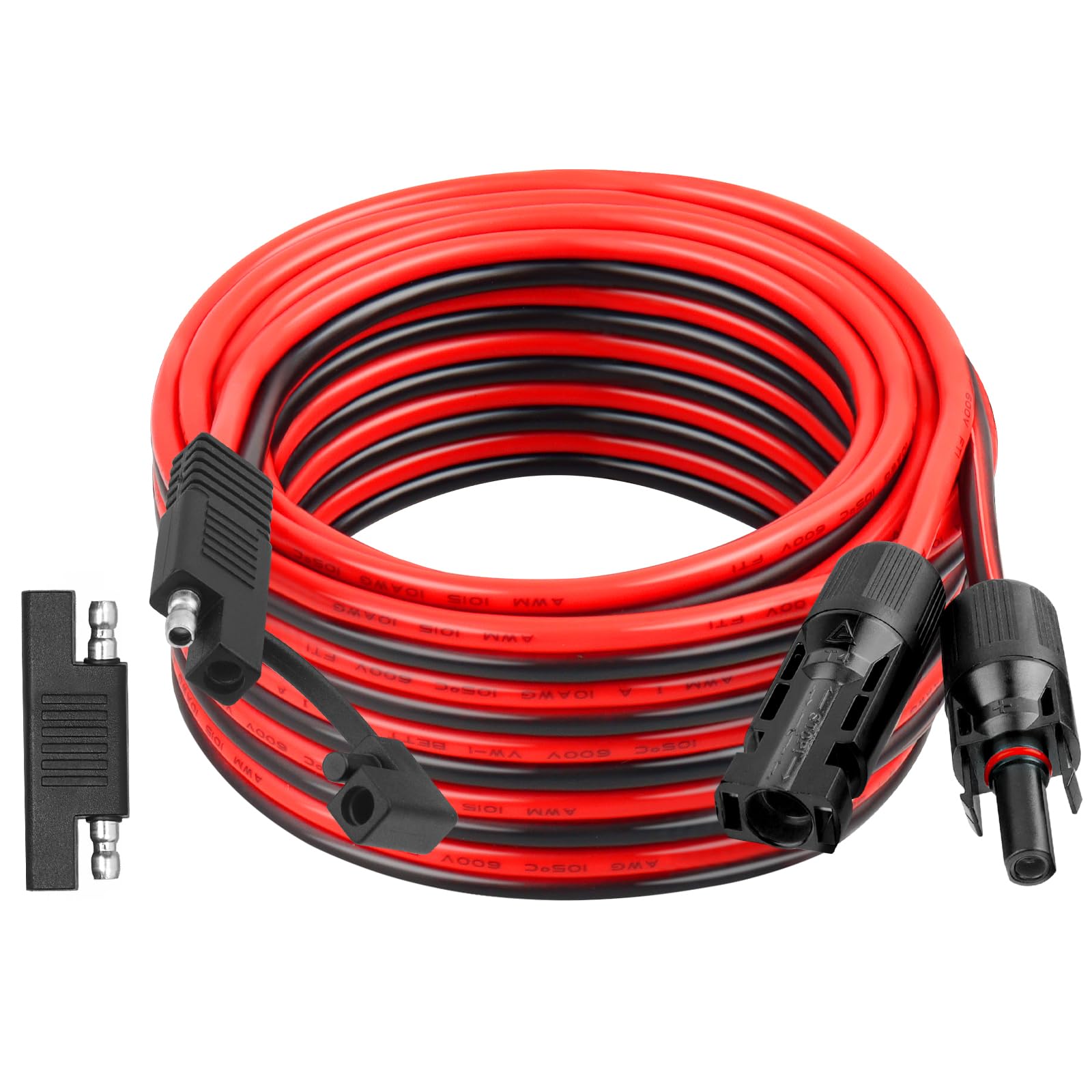 Photo 1 of XRDS -RF 10AWG SAE to Solar Panel Connector Cable 25FT, Heavy-Duty Tinned Copper, Solar Extension Cable with SAE Polarity Reverse Adapter for Solar Power Systems and Battery Connections