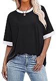 OFEEFAN Summer Outfits for Women Cute Black Tops