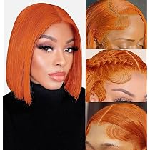 Ginger Lace Frontal Wigs Bob Wig 13x4 Frontal Glueless Wigs  display picture 1