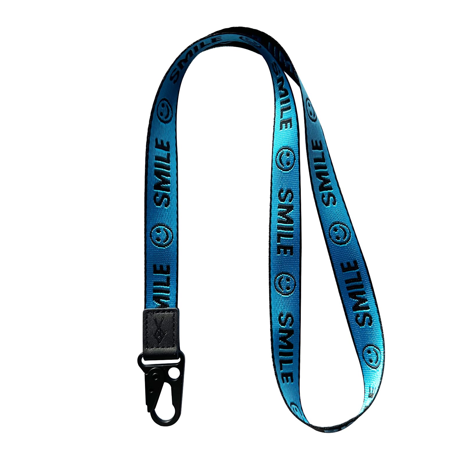 TOOLIN Cool Lanyards,Neck Lanyards for Keys,Wallets Holders,Key Chain Holder for women men (smile-cyan-blue)