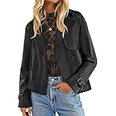 ZESICA Women's Faux Leather Jackets Oversized Fall Fashion Button Motorcycle Coats Outwear 2026 Winter Outfits Clothes