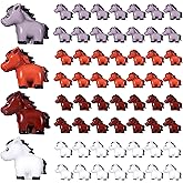 Shappy 80 Pcs Mini Horse Figures Resin Horse Foal Models Miniature Animals Figurines Resin Miniature Ornaments Decoration for Garden Accessories Landscape Terrarium Cake DIY(Simple Colors)