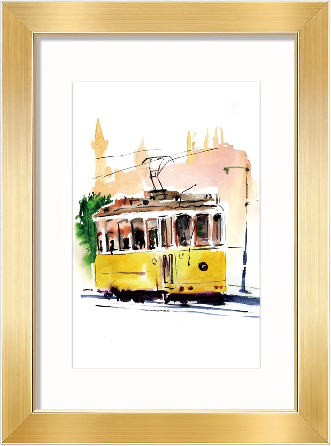 Photo Albums, Frames & Accessories - Annecy 5x7 Picture Frames (1 Pack, Gold), Simple Designed Photo Frame, For Pictures 5x7 for Wall Mounting, Classic Simple Home Office Decor