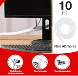 D.A.Y. Republic 10ft White Cable Tidy Sleeve 3m Wire Loom Tubing Protector view 3