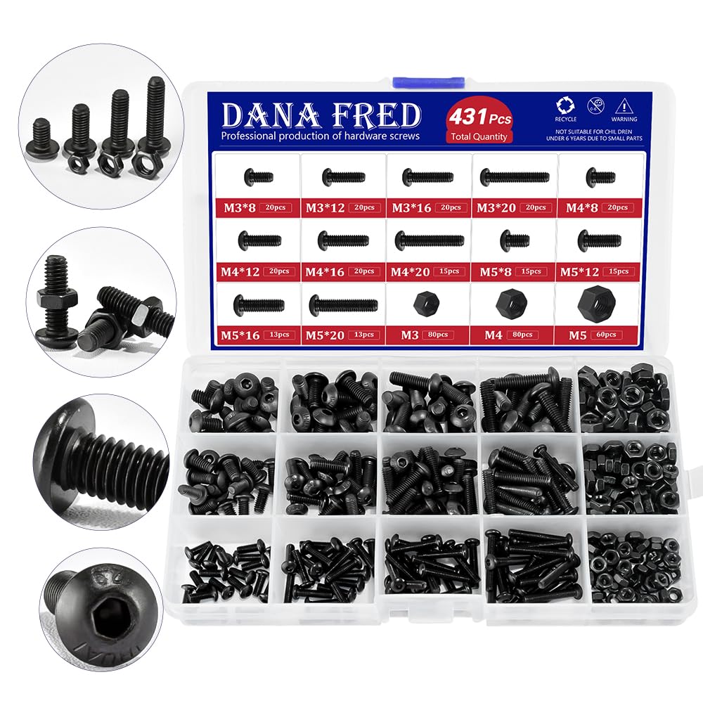 Hex Socket Screws Assortment Kit M3 M4 M5