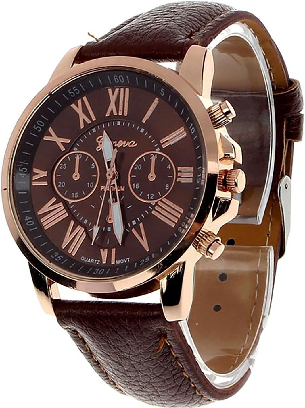 NYKKOLA Male Quality Leather Belt Casual Fashion Watches Three Six-Pin Quartz Watches Quartz Watch Brown