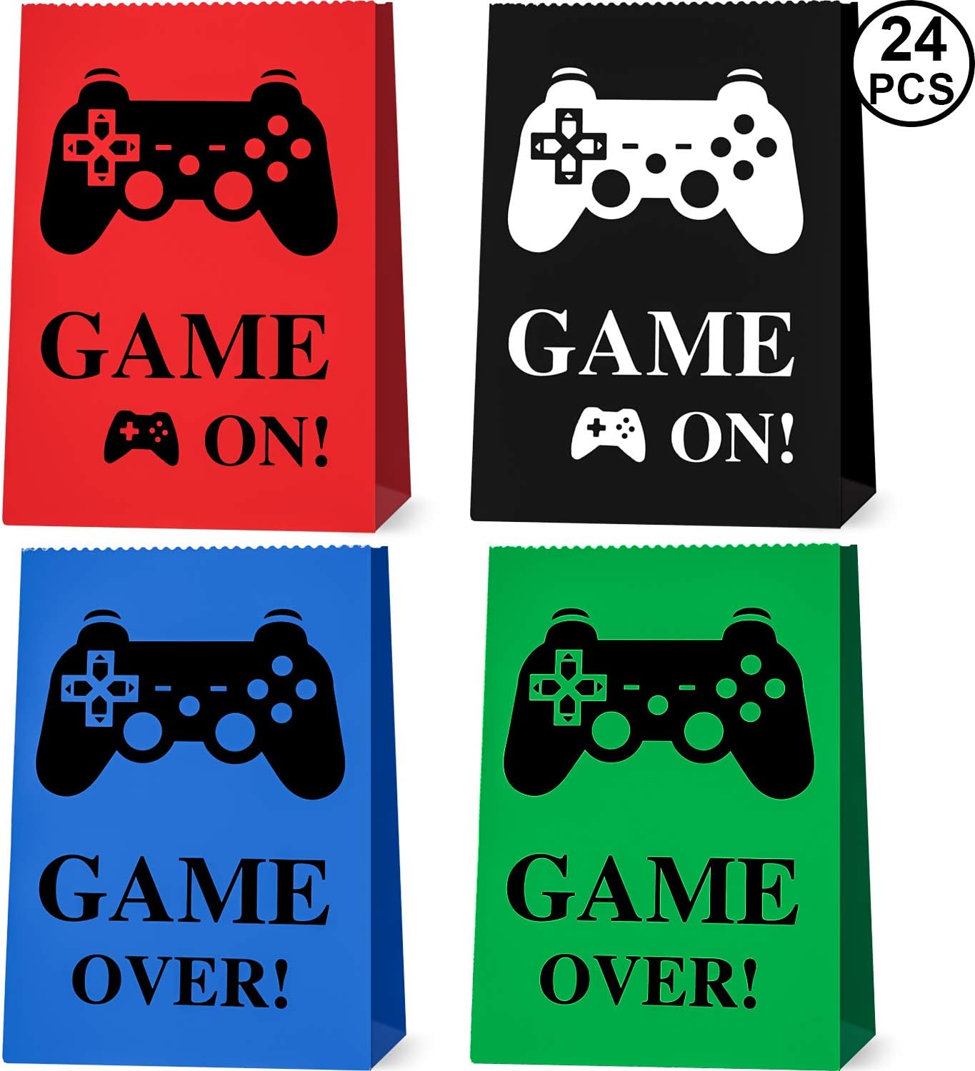 24 Pieces Video Game Party Bags Party Video Game Favor Bags